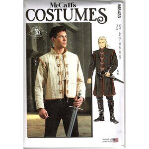 McCall's M8423 Mens 34 to 42 Medieval Historical Costume Uncut Sewing Pattern